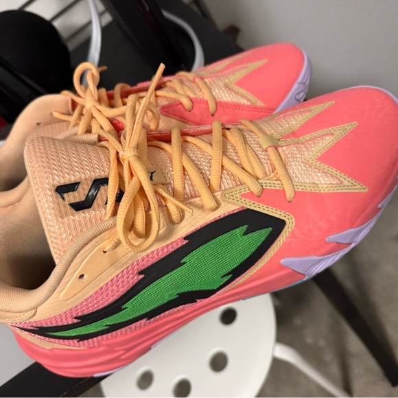 Puma Athletic Shoes in Pink and Peach with Green Accents - Picture 1 of 6